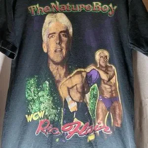 Chemise WCW Ric Flair - Taille Youth Large, Occasion Très Bon état - Rare, Collection Catch